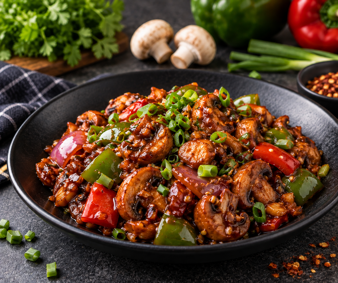 Mushroom Chilly Dry/Gravy