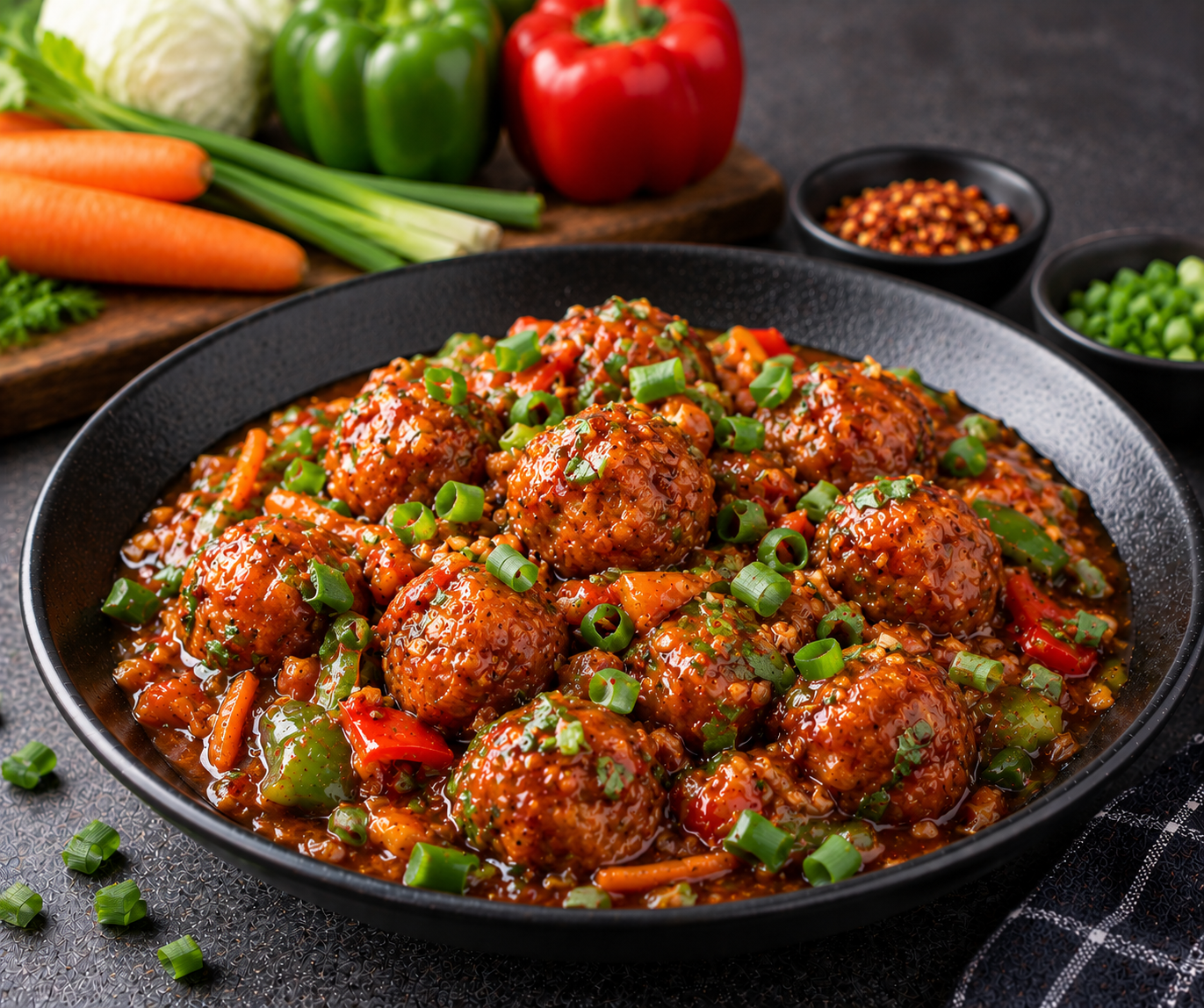 Veg Manchurian Dry/Gravy